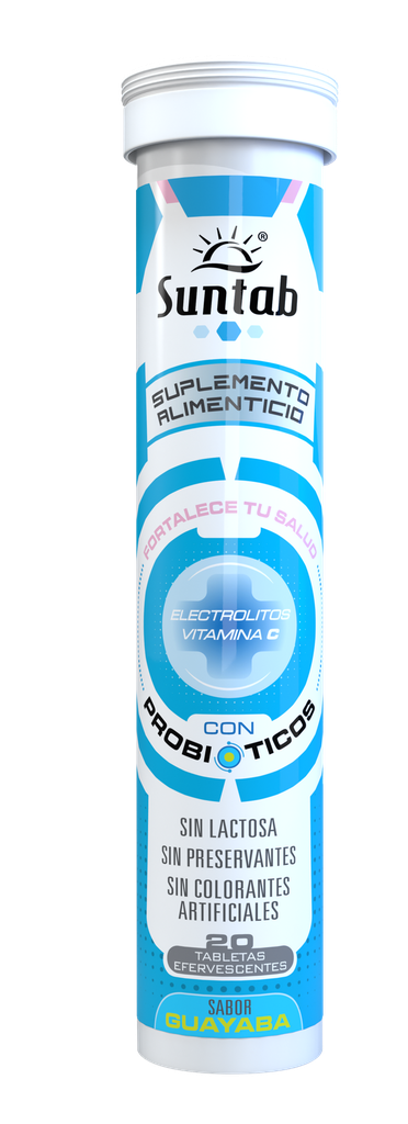 SUNTAB ELECTROLITOS GUAYABA/FCO 20 TAB