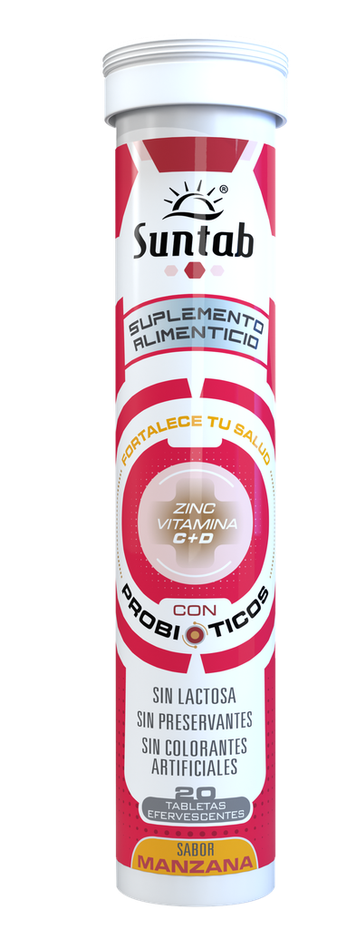 SUNTAB ZINC MANZANA/FCO 20 TAB