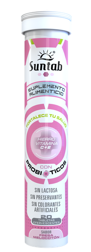 [SUN020] SUNTAB HIERRO FRESA MELOCOTON/FCO 20 TAB