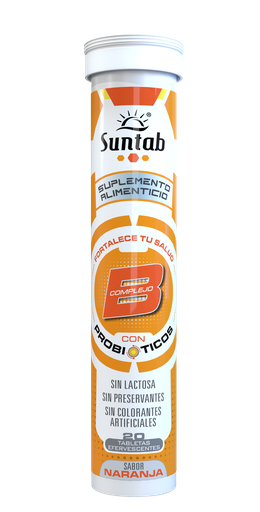 [SUN040] SUNTAB COMPLEJO B NARANJA/FCO 20 TAB